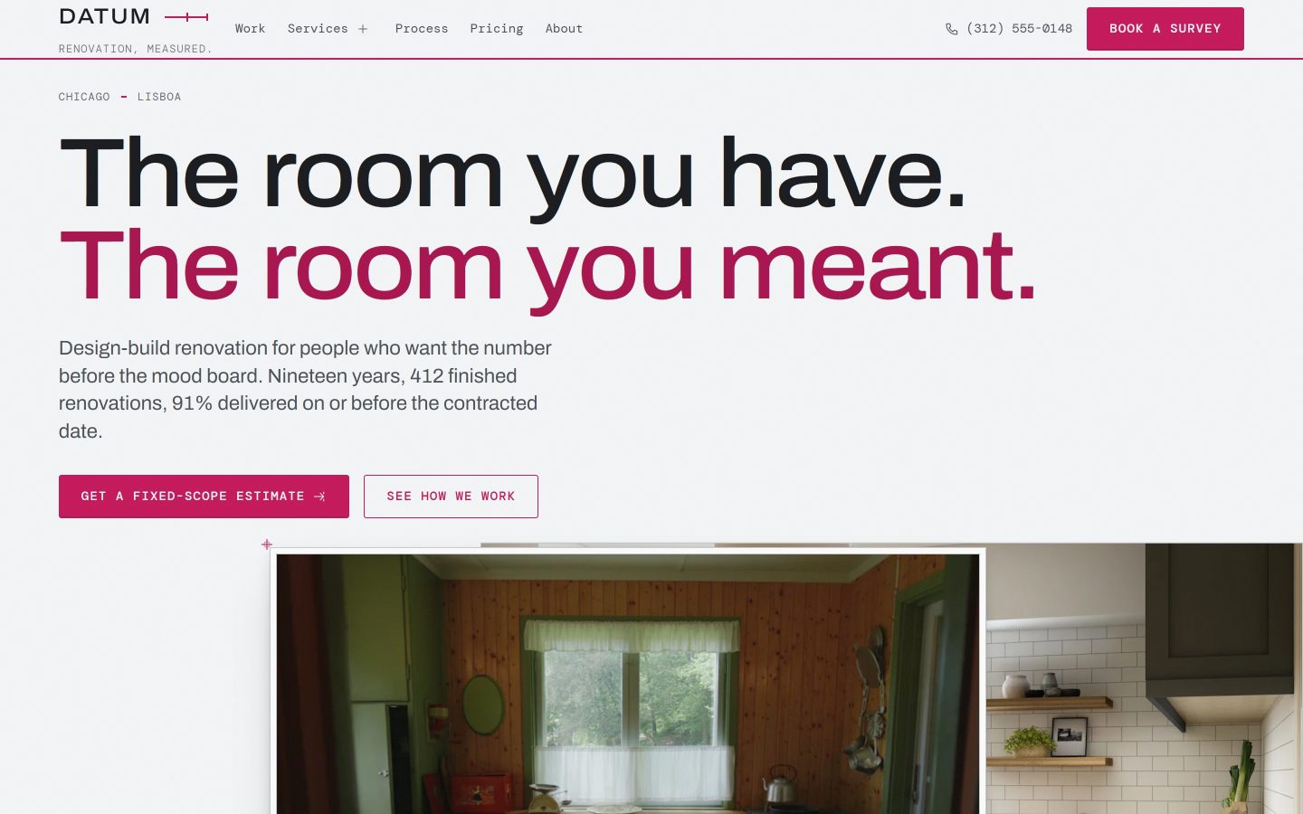 Nineteen years of renovation work, made findable — home page