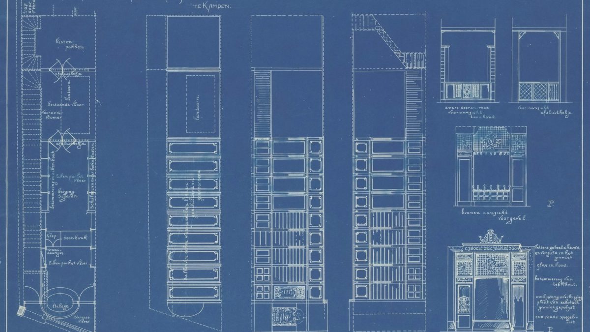An architectural drawing